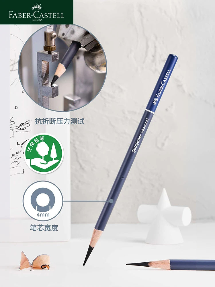 Charcoal & Graphite Sketch Pencil Set — Extra Soft to Hard, 5 or 6 Pieces
