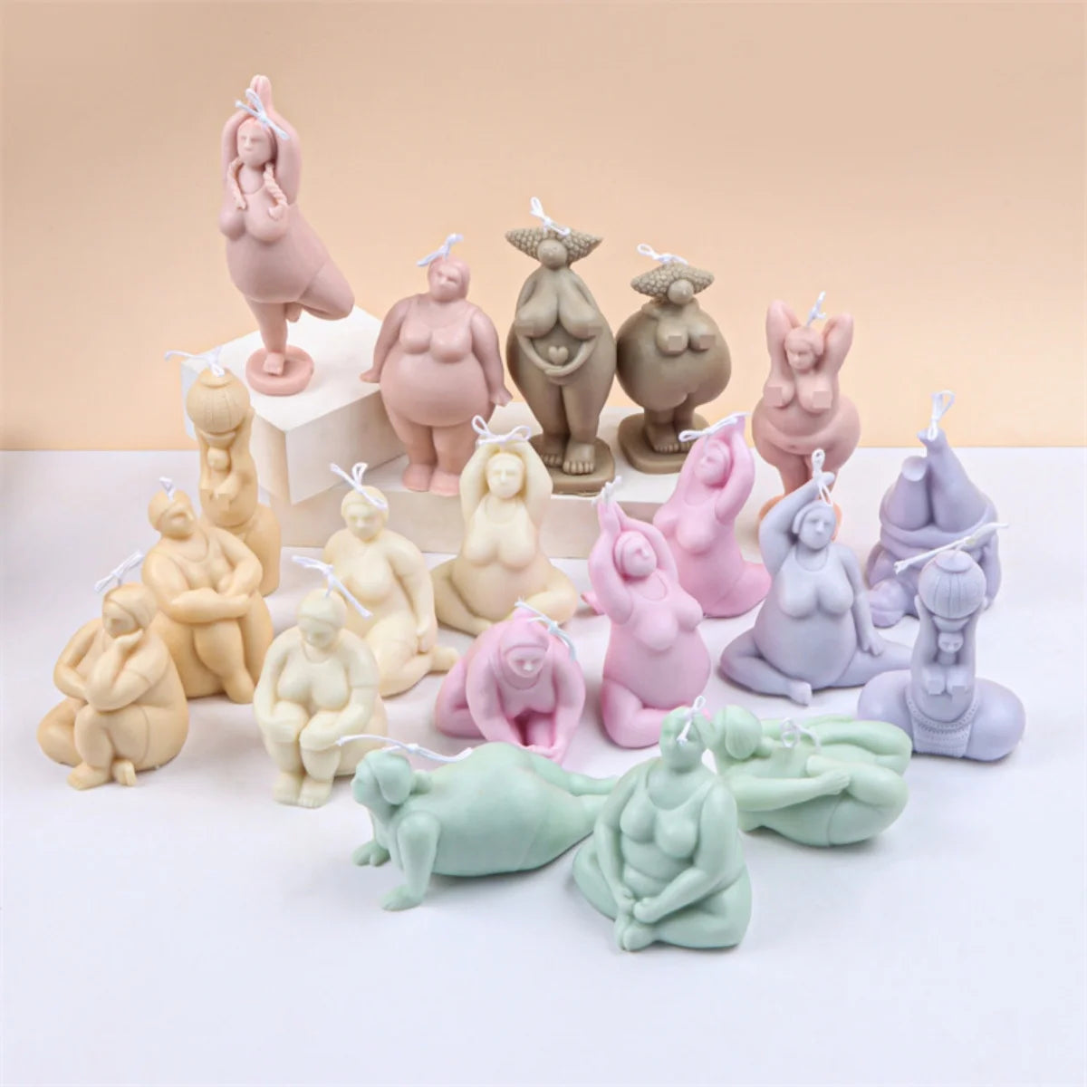 3D Lady Body Candle Mold Yoga Pose Soap Scented Plaster Epoxy Resin Making Mold DIY Home Decoration Handmade Gifts