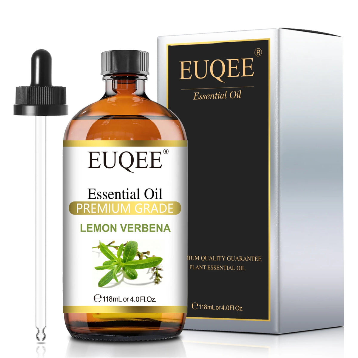 EUQEE Pure Essential Oil 118ml Premium Grade Glass Dropper Diffuser Candle 22 Scents