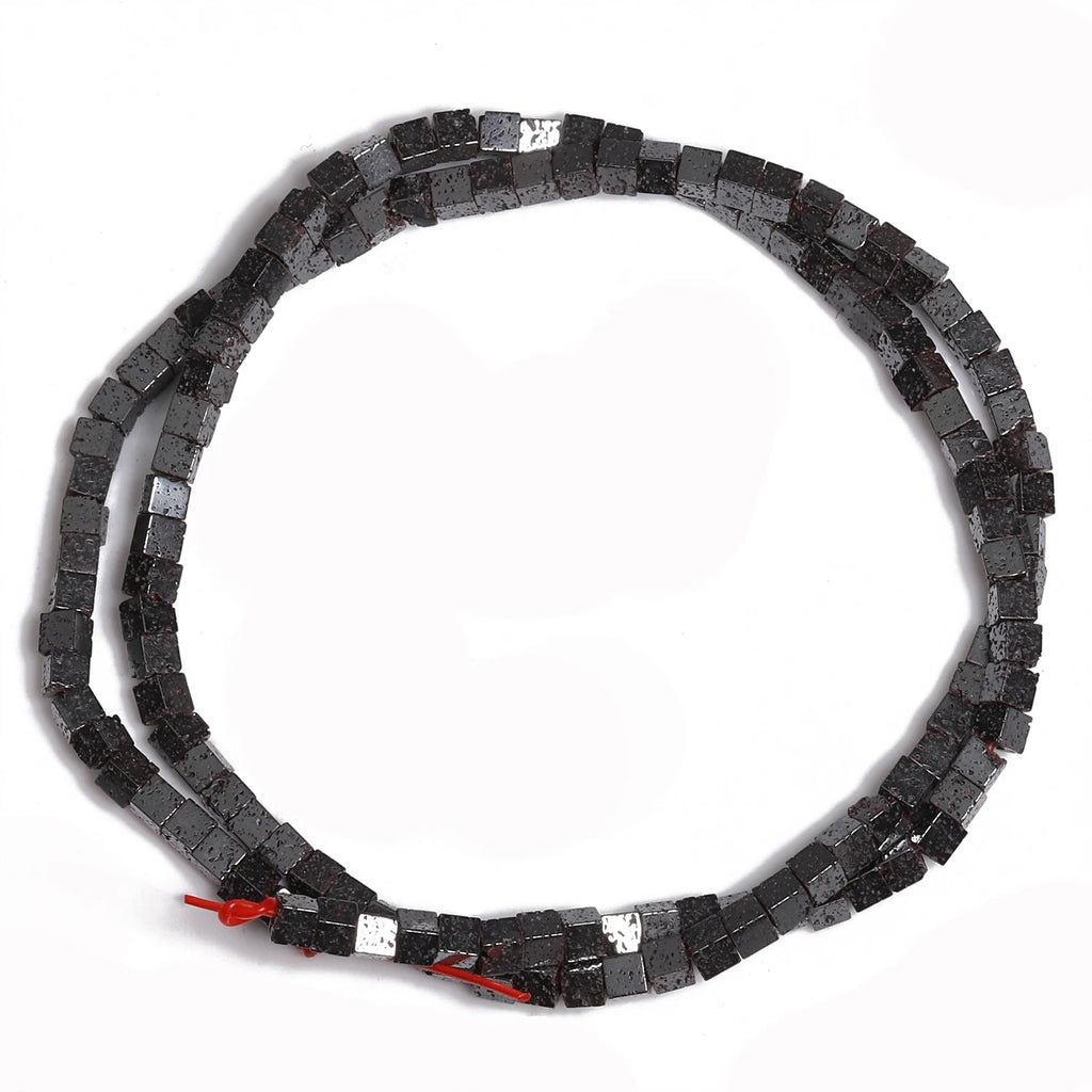 Stone Beads Square Black Lava-Style Spacers for DIY Jewelry Making Craft Beads