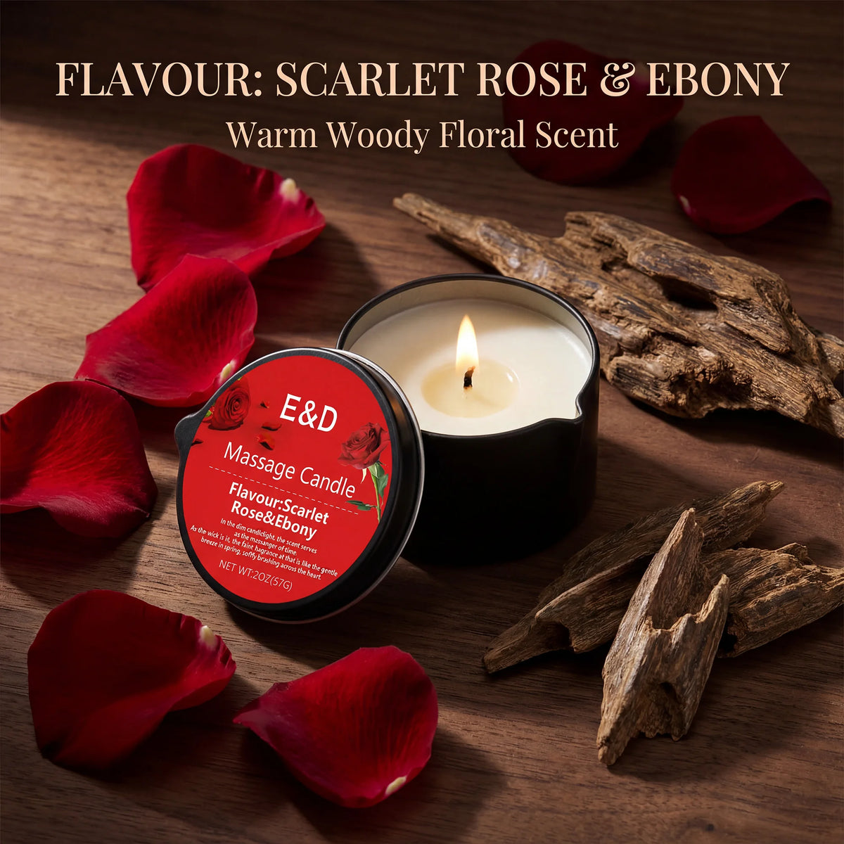 Massage Candles EVODUCK Jasmine Gardenia Lavender Amber Vanilla Fragrances