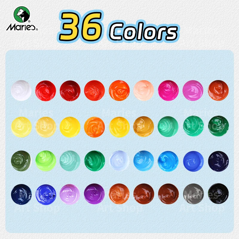 Marie's Acrylic Paint Set — 36 Colors, 100ml Tubes