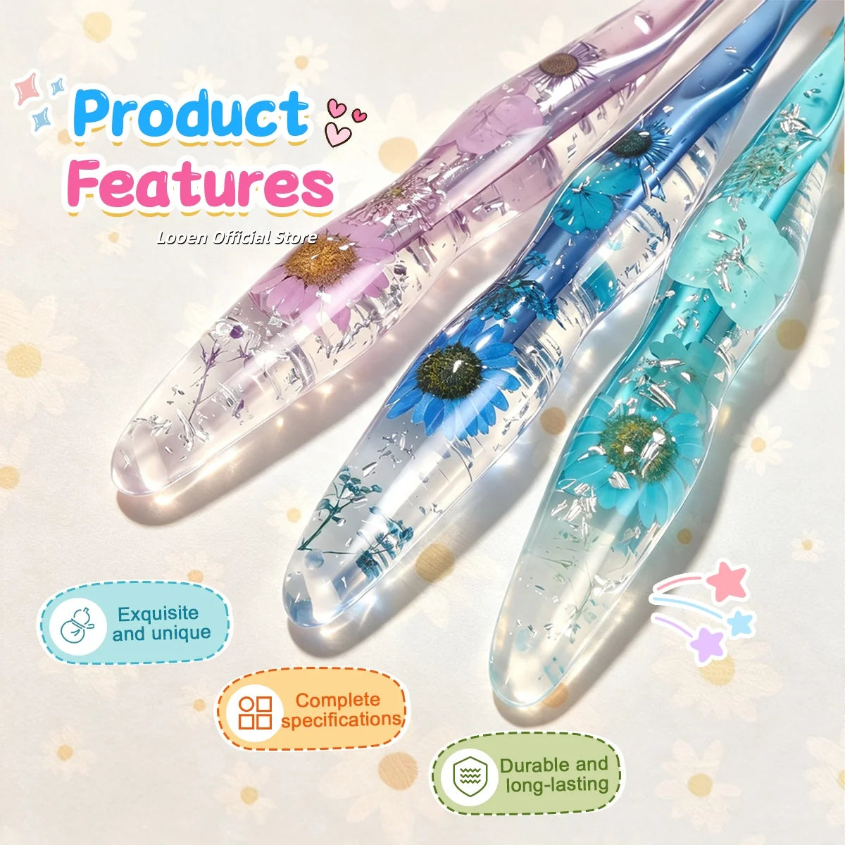 Crochet Hook, Resin Handle & Aluminum Tip for Handmade Yarn Projects