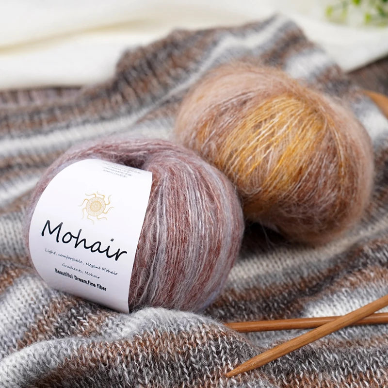 Yarn, Striped Gradient for Crochet Openwork Sweaters, Scarves & Shawls