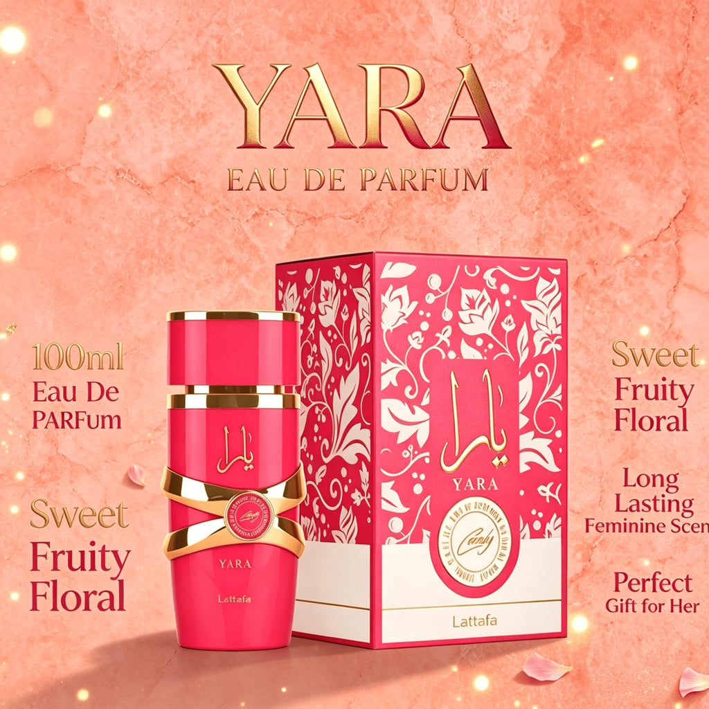 Lattafa Yara Candy Women's Eau de Parfum 3.4 oz Sweet Fruity Floral Perfume