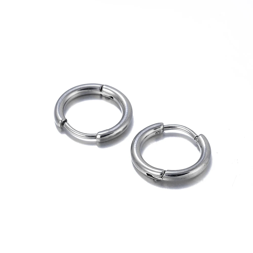Earring Components Stainless Steel Circle Hoop Earrings Gold DIY Jewelry Making
