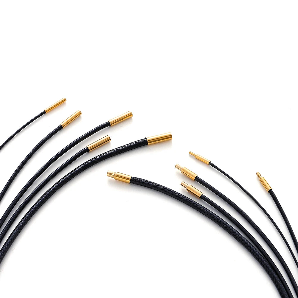 Necklace Cords Black Brown Braided Waxed Clasp DIY Jewelry Making Craft Supplies