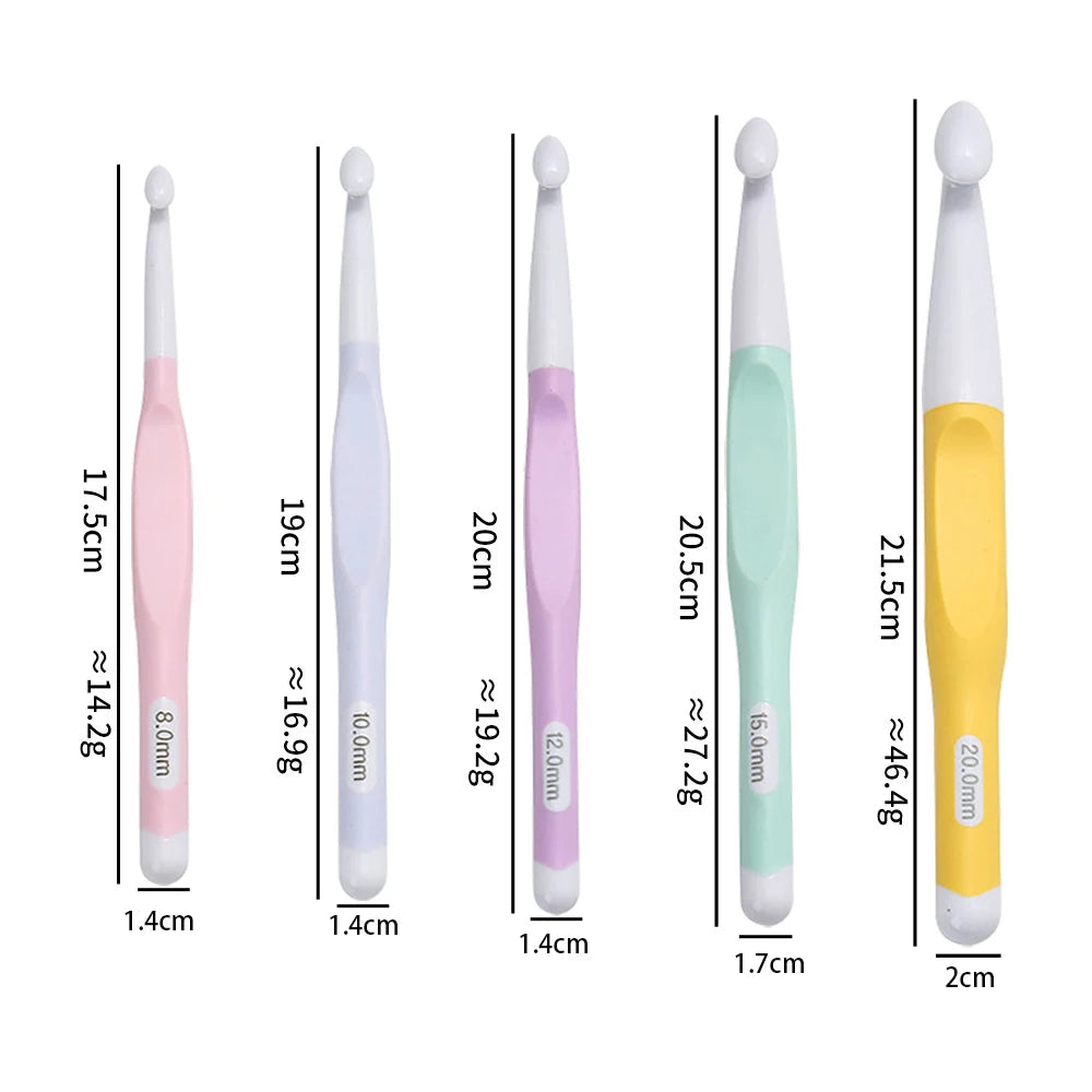 Crochet Hooks, Ergonomic Grips for Handmade Yarn & Needlecraft Projects