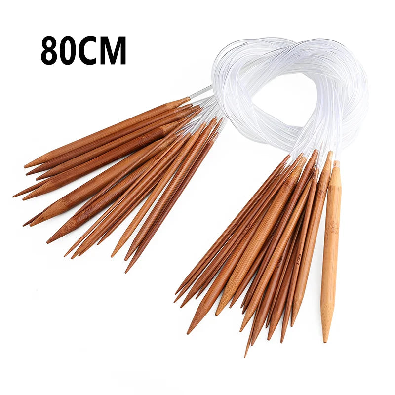 Knitting Needles, Wooden Circular for Handmade Sweaters, Scarves & Socks