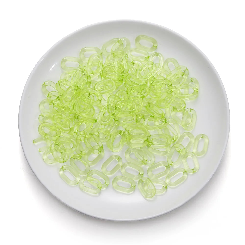 Acrylic Necklace Chains Colorful Links Lobster Clasps DIY Jewelry Making