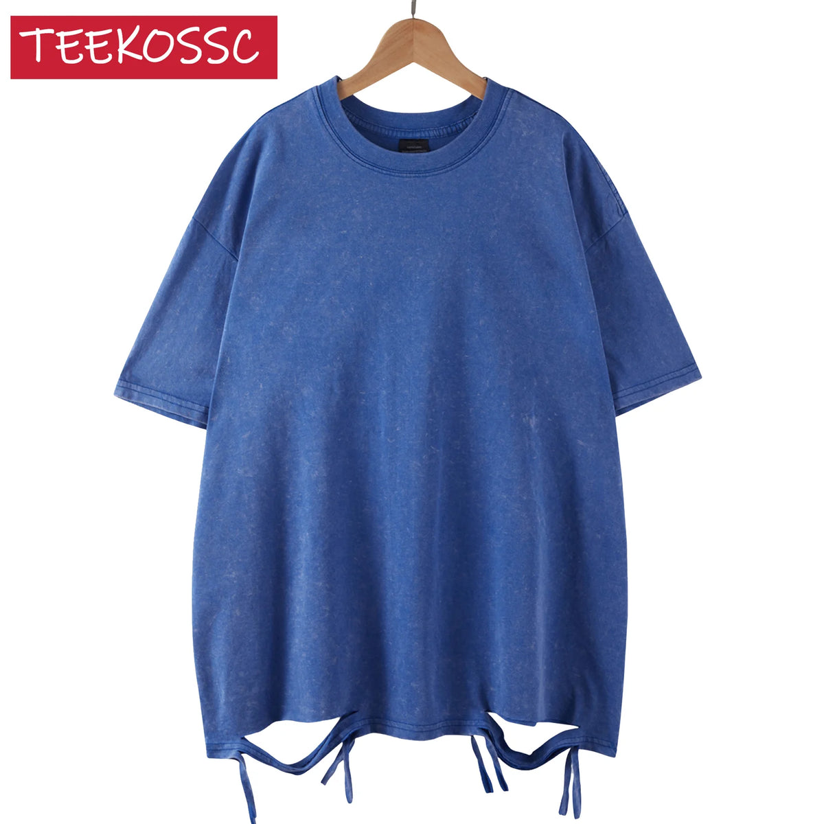 T-Shirt Unisex 230g Washed Retro Punk Drop Shoulder Vintage Loose Tee