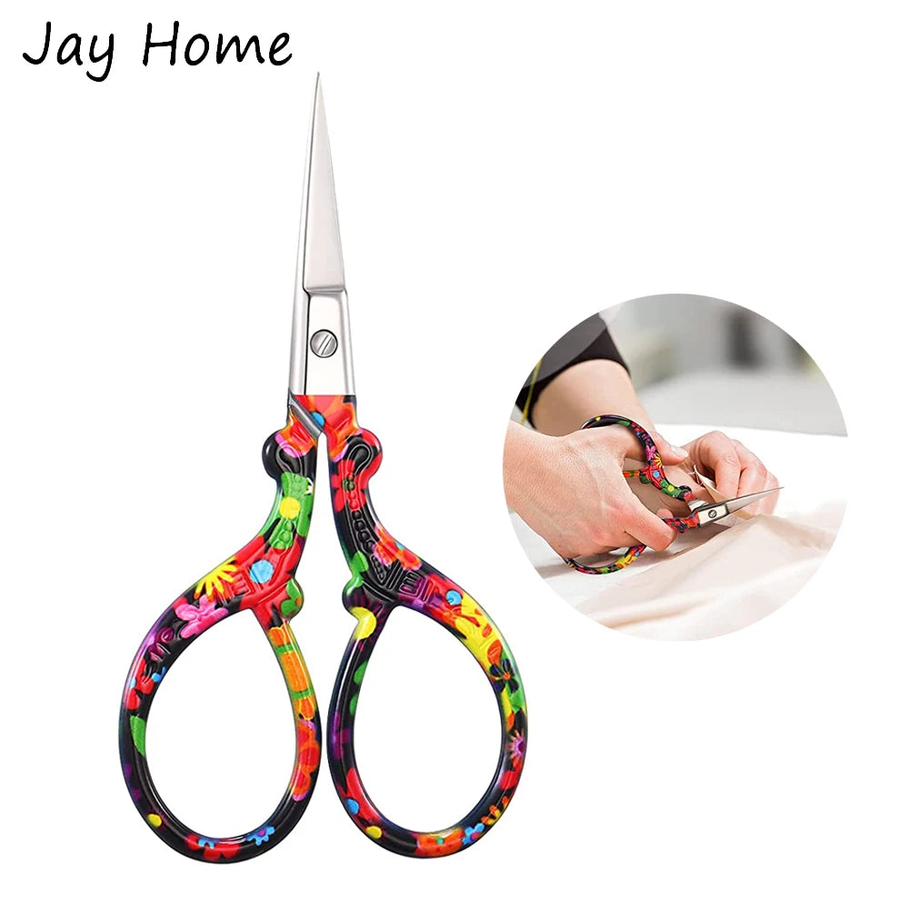 Embroidery Scissors with Protective Cover for Sewing & Needlework Crafts
