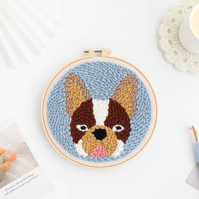 Punch Needle Kit, SDOYUNO Dog Designs for Beginner Embroidery & Pet Art