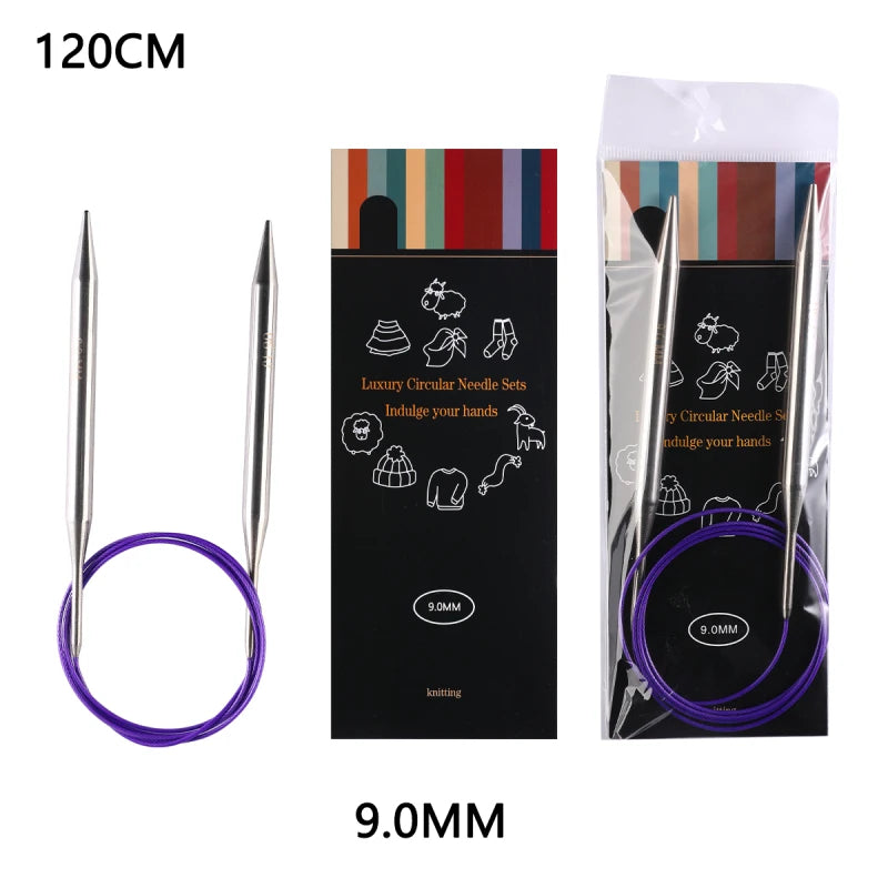 Knitting Needles, Stainless Steel Circular for Handmade Sweaters & Scarves