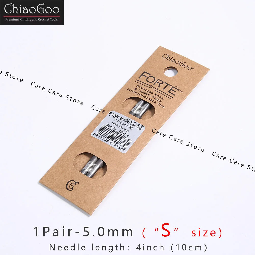 Knitting Needle Tips, ChiaoGoo FORTE Interchangeable for Handmade Knitwear