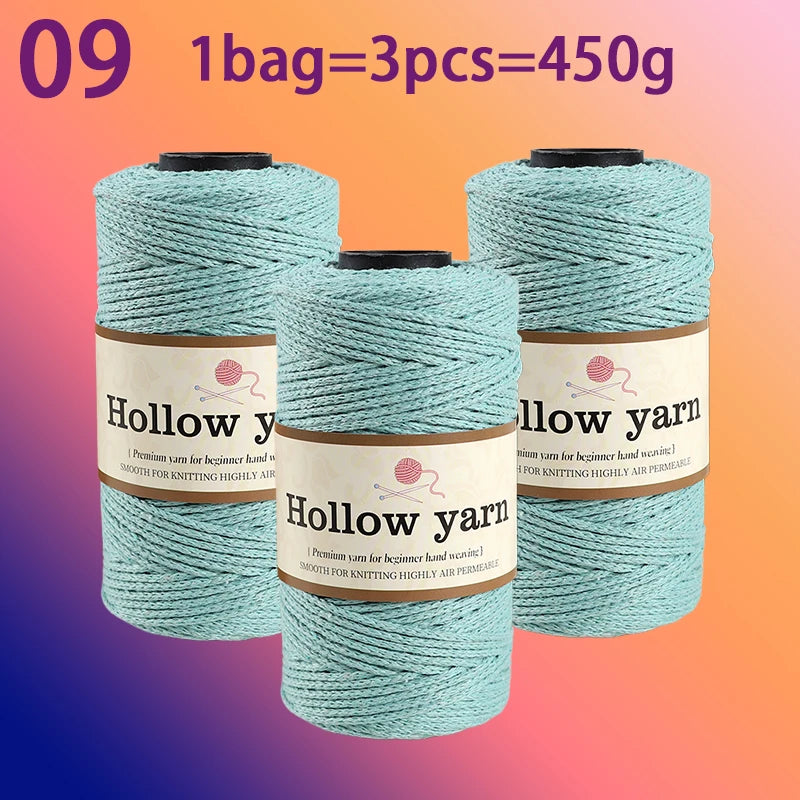 Yarn, Hollow Cord for Bags, Storage Baskets, Floor Mats & Hanging Crafts