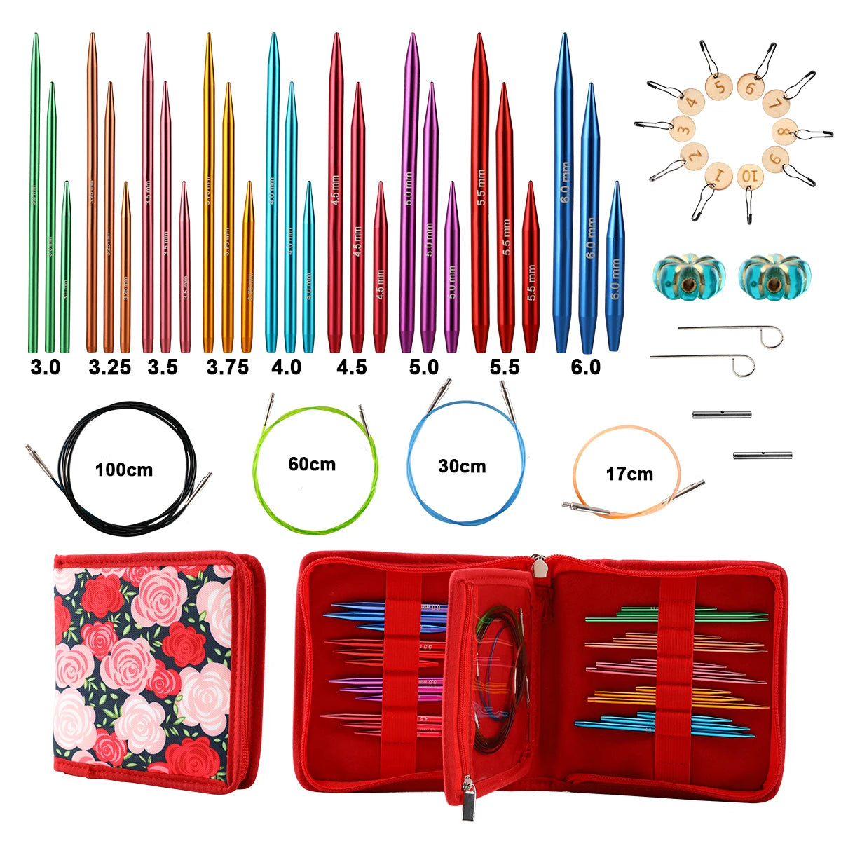 Crochet Hook Set with Storage Bag for Beginner Needlecraft Projects