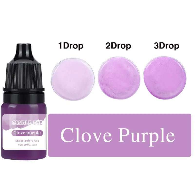 Liquid Candle & Soap Colorant 5ml — 20 Colors for Soy, Beeswax & Paraffin