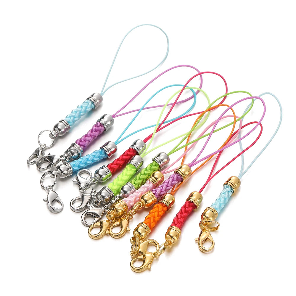 Keychain Cord Straps Lobster Clasps Jump Rings DIY Jewelry Making Craft Supplies