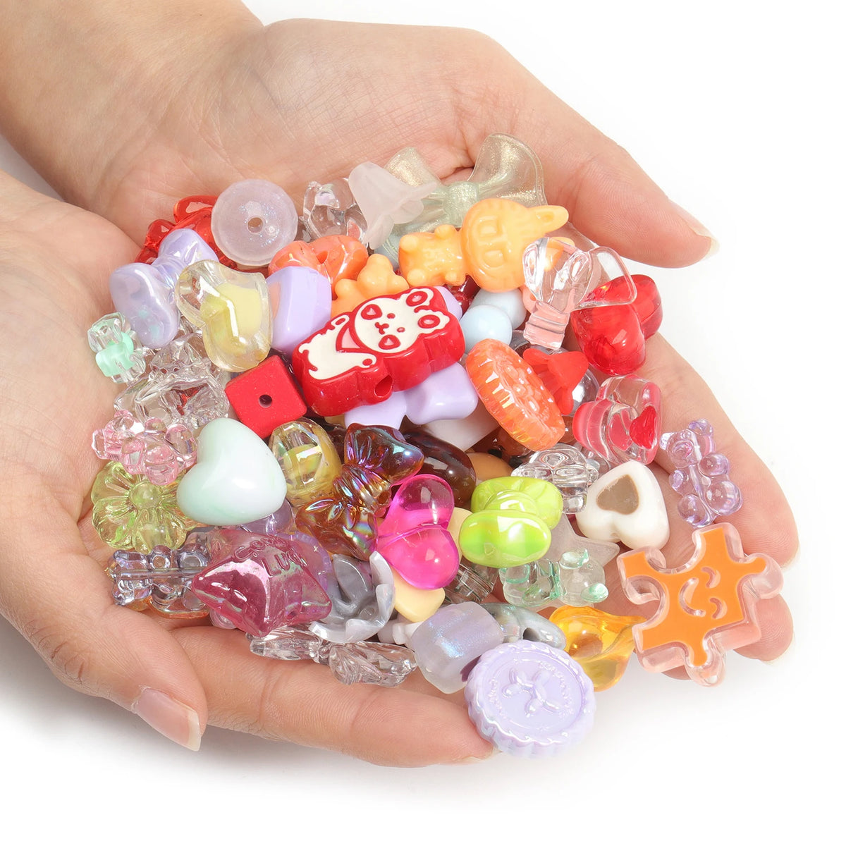 Acrylic Beads Assorted Flower Butterfly Heart Shapes for DIY Jewelry Making