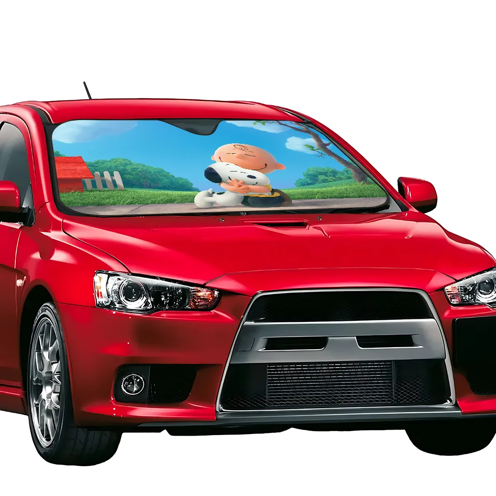 Snoopyes Cartoon Cute Car Sun Car Sun Shade UV Protector