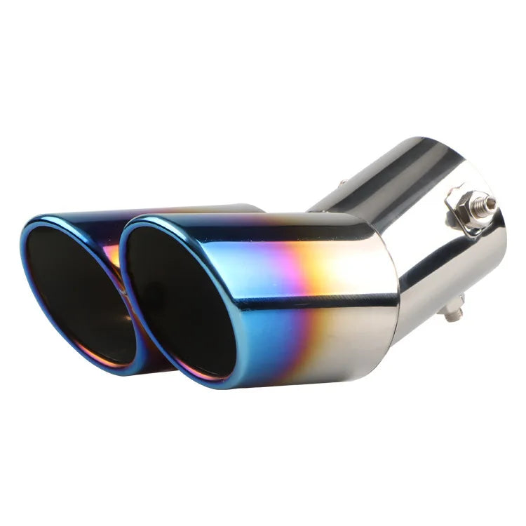 Universal 1-to-2 Stainless Steel Exhaust Tail Pipe Tip | Dual Outlet