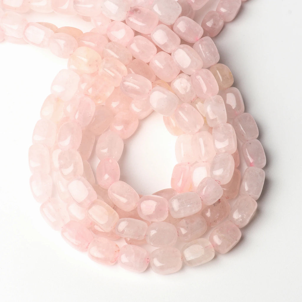Stone Beads Pink Quartz-Style Square Tube for DIY Jewelry Making Craft Beads