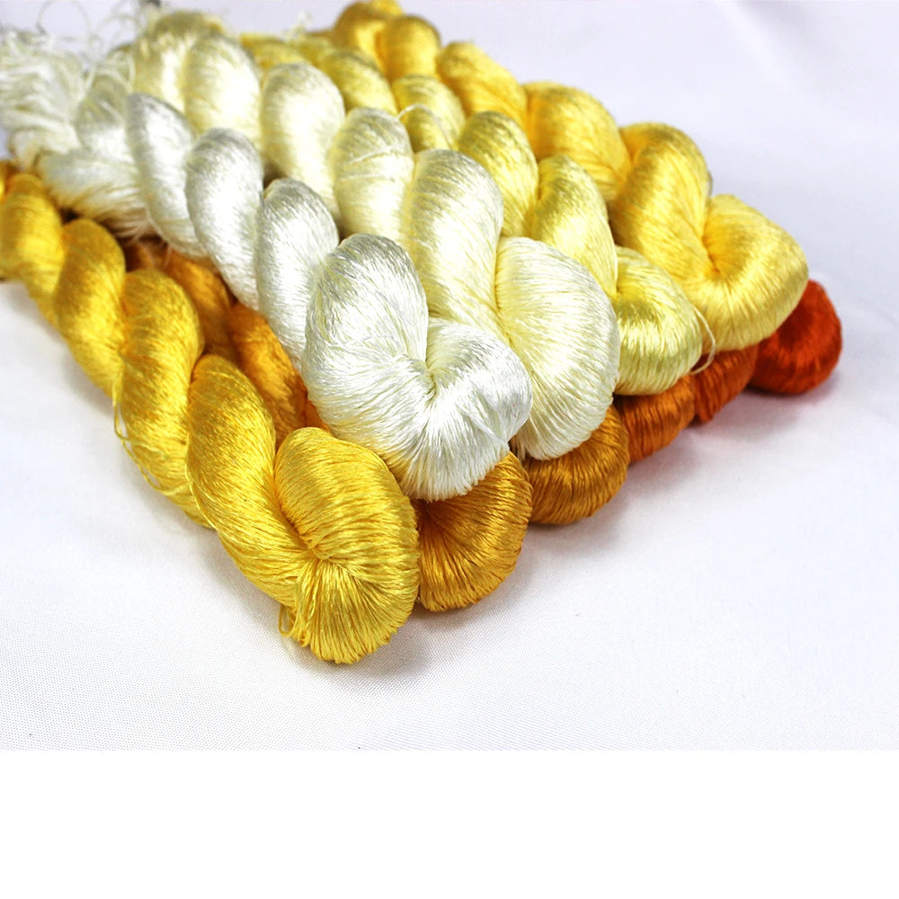 Embroidery Thread, Yellow Colors for Hand Embroidery & Cross-Stitch Crafts