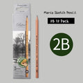 Borrence Graphite & Charcoal Sketch Pencils — Single Grade & Mixed Packs