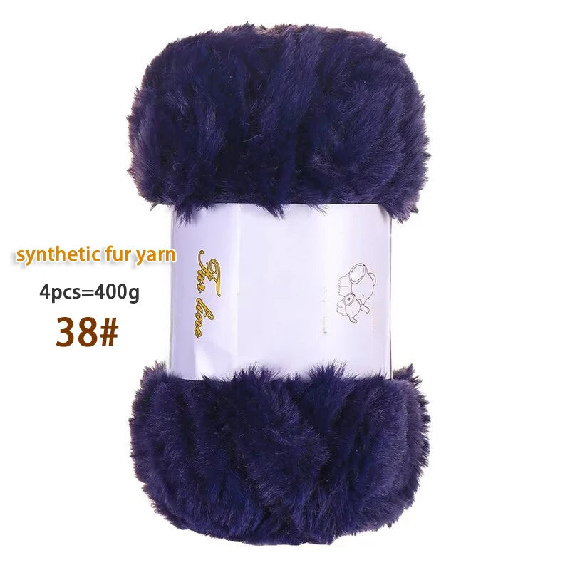 Yarn, Wide Faux Fur for Handmade Coats, Scarves, Hats & Crochet Shoes