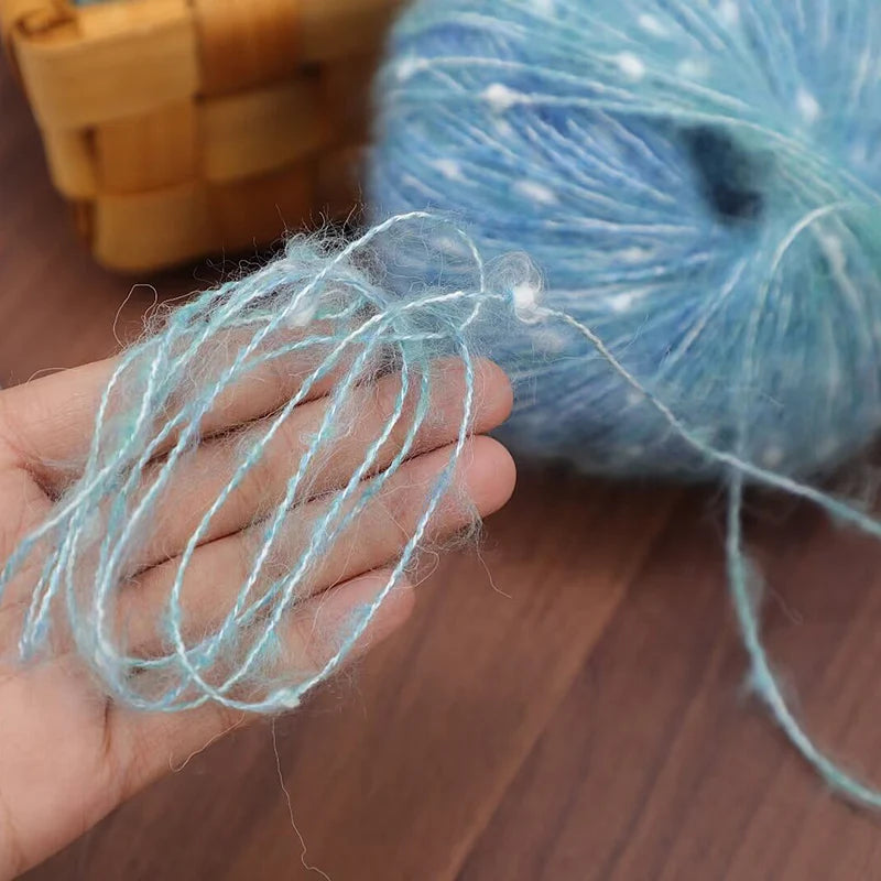 Yarn, Colorful Snow-Dot Effect for Knitting Sweaters, Hats, Scarves & Vests