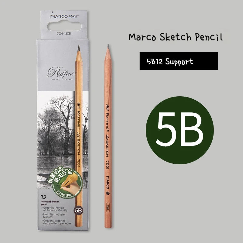 Graphite & Charcoal Sketch Pencils, Borrence — Single Grade & Mixed Packs