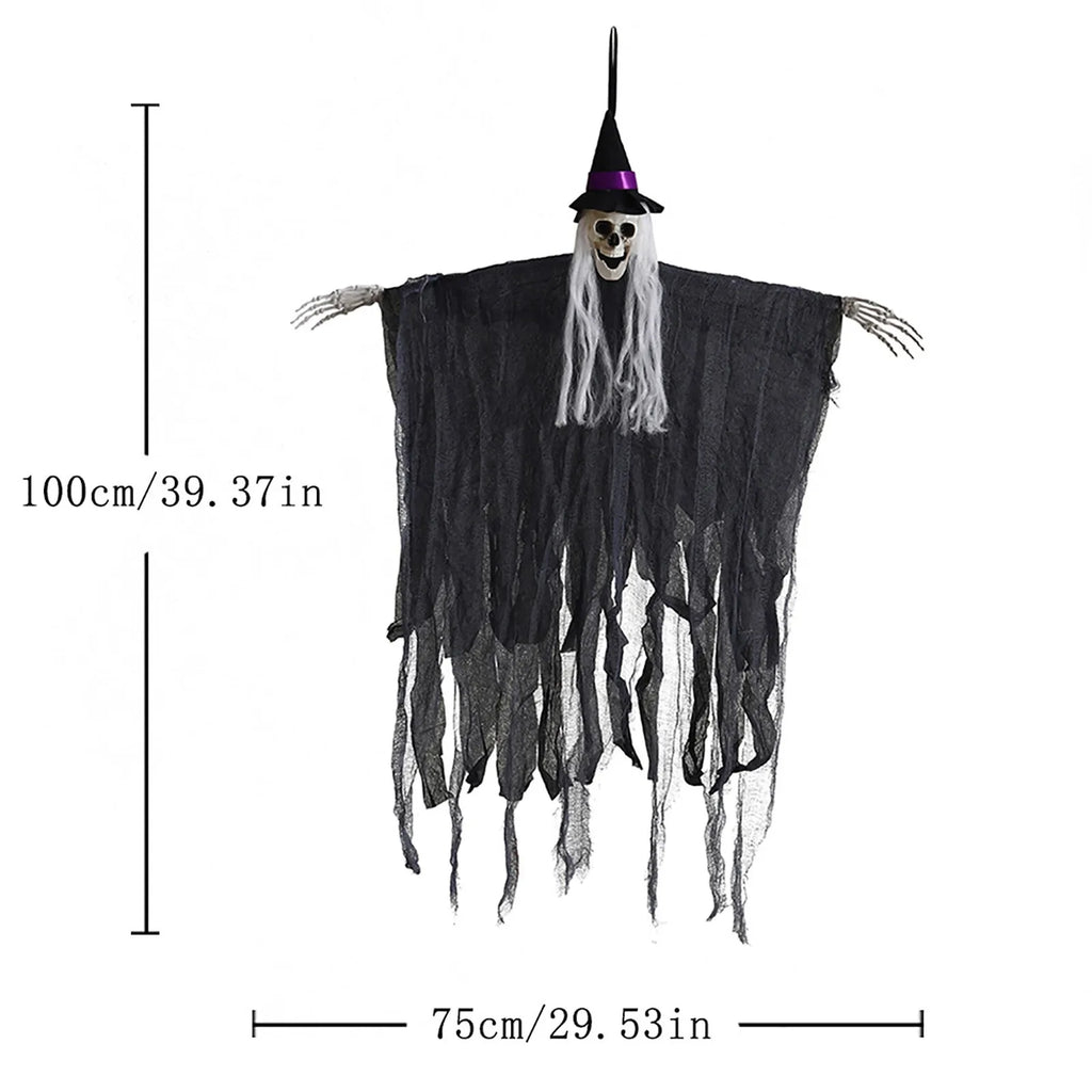 Halloween Skeleton Ghost Hanging Prop, 36 in, 2 Colors, Indoor/Out