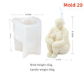 3D Lady Body Candle Mold Yoga Pose Soap Scented Plaster Epoxy Resin Making Mold DIY Home Decoration Handmade Gifts