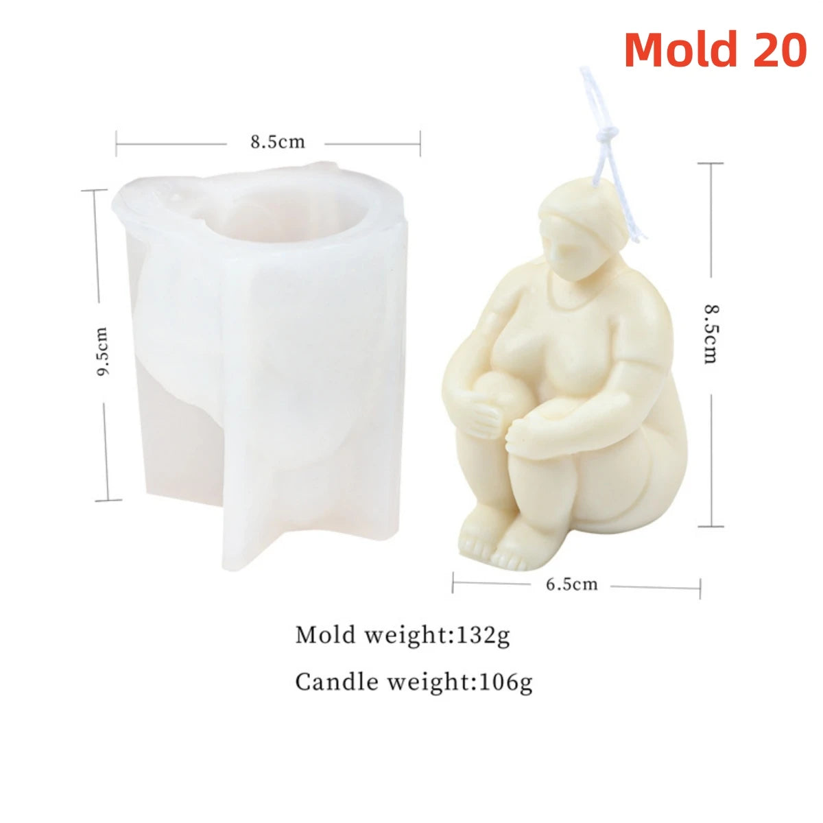 3D Lady Body Candle Mold Yoga Pose Soap Scented Plaster Epoxy Resin Making Mold DIY Home Decoration Handmade Gifts