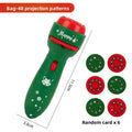 Christmas Cartoon Projection Flashlight  Creative Children Flashlight Toy Projector Baby Toys Bedtime Story Book Toy3-10 Cards