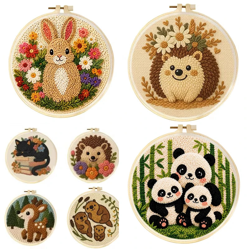 Punch Needle Kit for Beginner Embroidery, Yarn Art & Handmade Home Decor