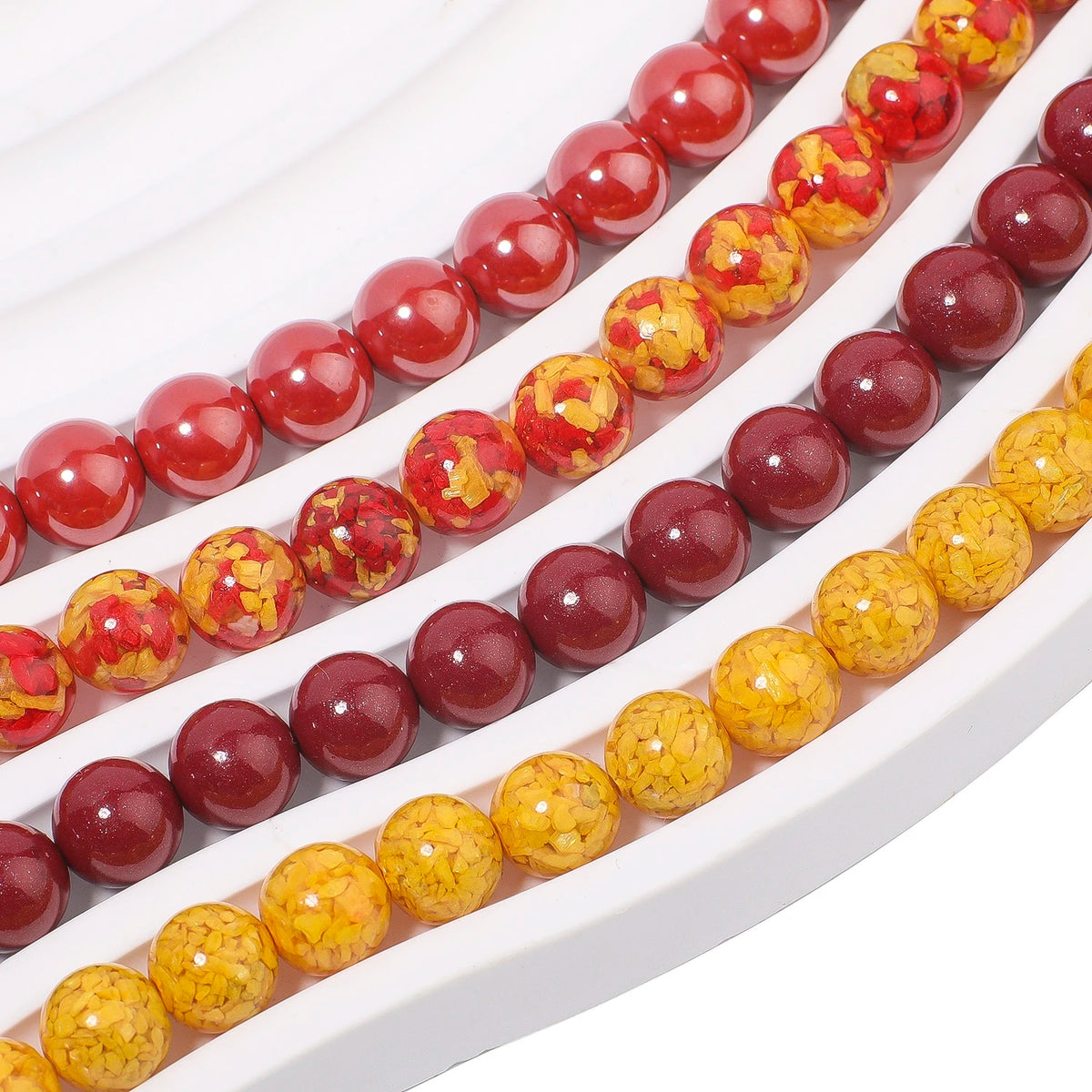 Stone Beads Cinnabar-Style Jade-Style Purple Golden Emperor Realgar Craft Beads