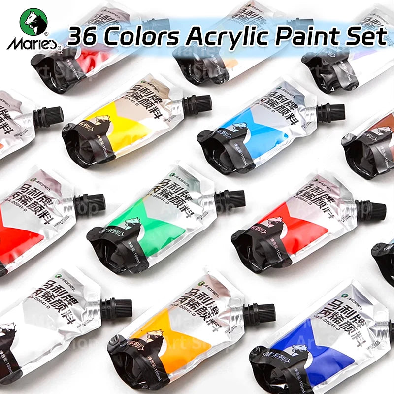 Marie's Acrylic Paint Set — 36 Colors, 100ml Tubes