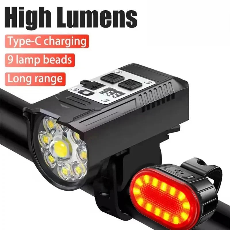 9 LED Bicycle Headlight USB Premium Quality Replacement Accessory