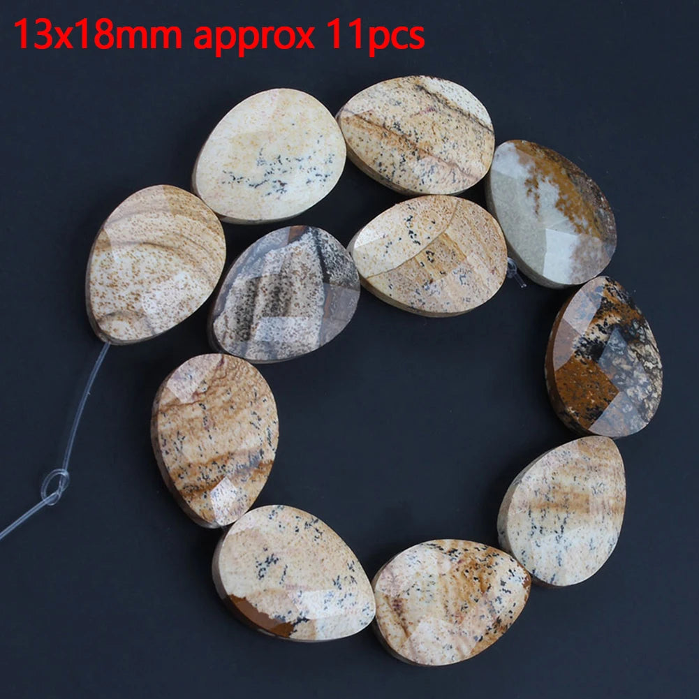 Stone Beads Picture Jasper-Style Round Tube Rondelle for DIY Jewelry Making