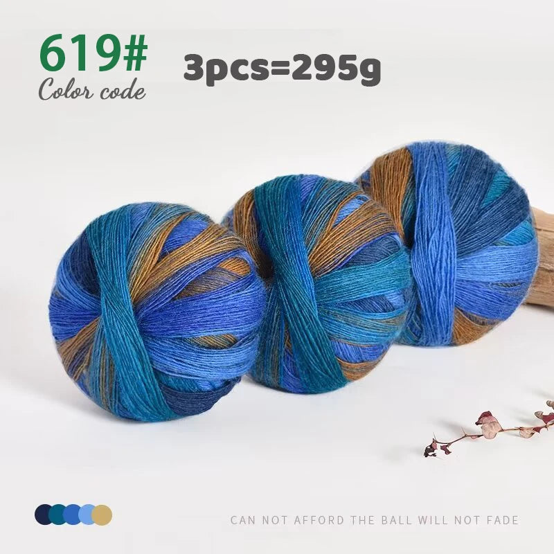 Yarn, Rainbow Gradient for Handmade Shawls, Sweaters, Hats & Knitwear
