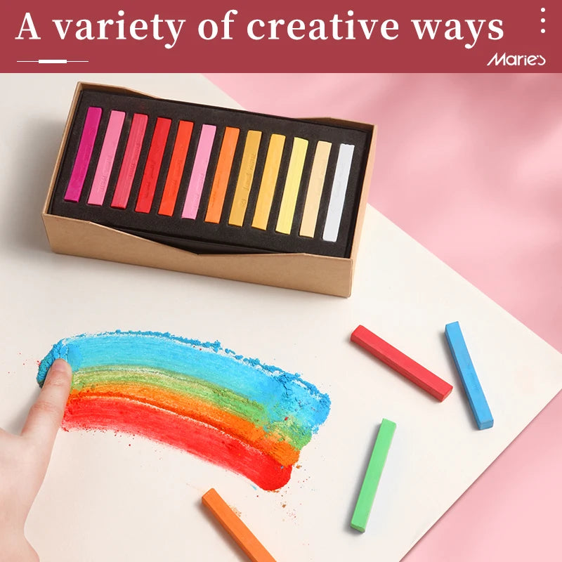 Marie's Soft Chalk Pastels — 12, 24, 36 or 48 Colors for Artists