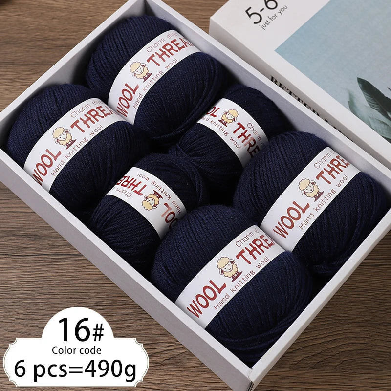 Yarn, Medium-Coarse for Knitting Sweaters, Scarves, Hats & Winter Crafts