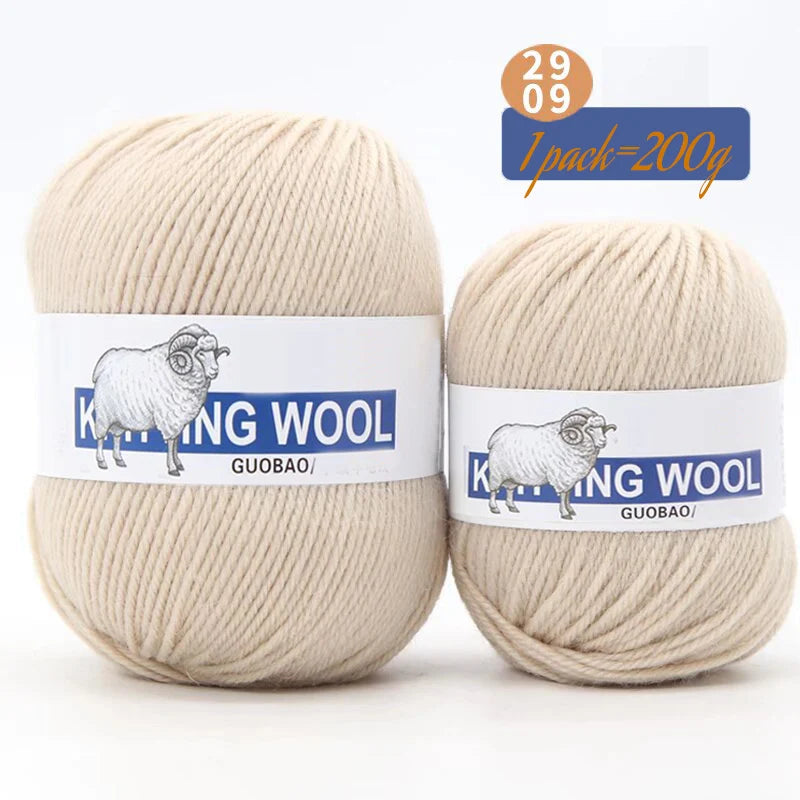 Yarn, Medium Thickness for Knitting Sweaters, Coats, Scarves & Winter Hats