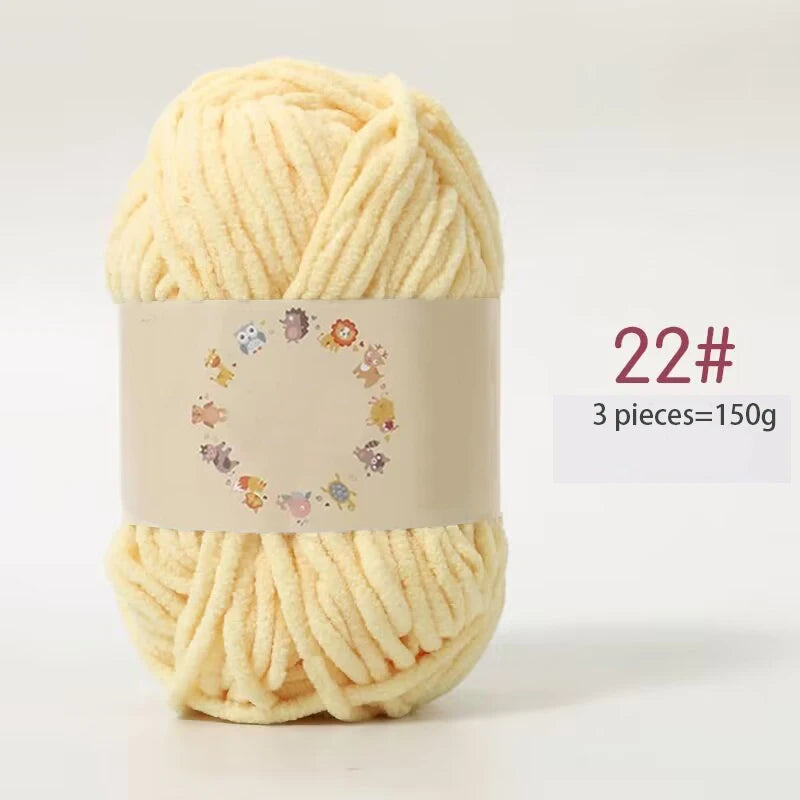 Yarn, Fine Chenille for Handmade Bear Crafts, Pillows, Sweaters & Scarves