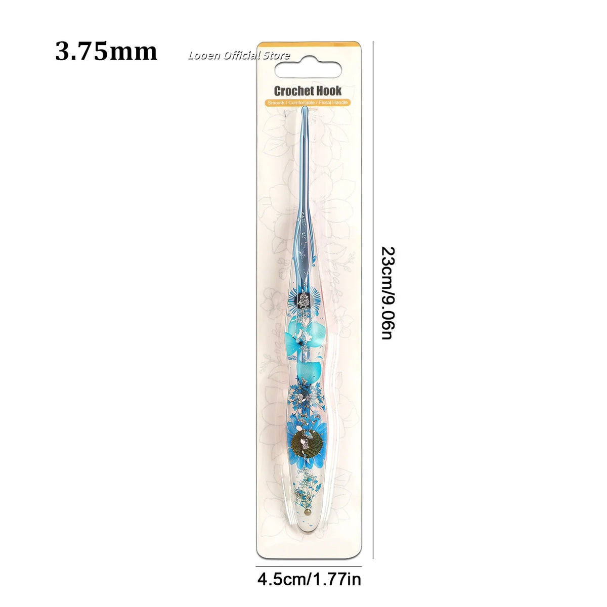 Crochet Hook, Resin Handle & Aluminum Tip for Handmade Yarn Projects