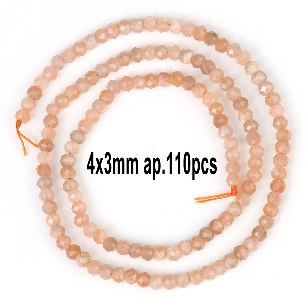 Stone Beads Nude Sunstone-Style Faceted Irregular for DIY Jewelry Making
