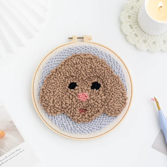 Punch Needle Kit, SDOYUNO Dog Designs for Beginner Embroidery & Pet Art