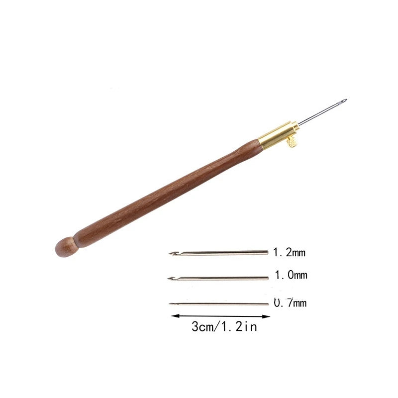Tambour Embroidery Hook, Luneville-Style with Needles for Beadwork Crafts